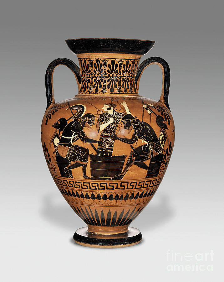 Greek Terracotta Amphora, c510 BC Ceramic Art by Granger