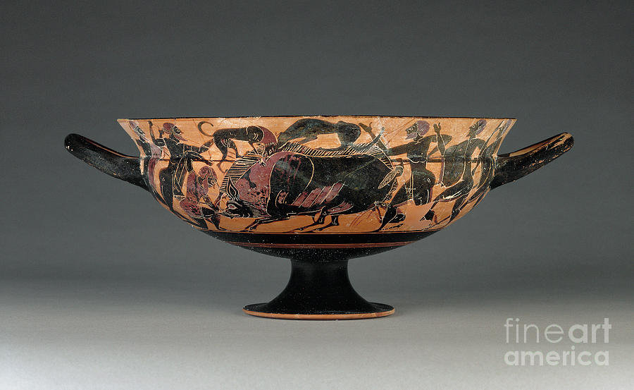 Greek Terracotta Cup, c560 BC Ceramic Art by Granger