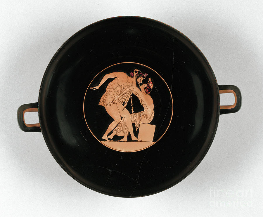 Greek Terracotta Kylix, c510 BC Ceramic Art by Granger