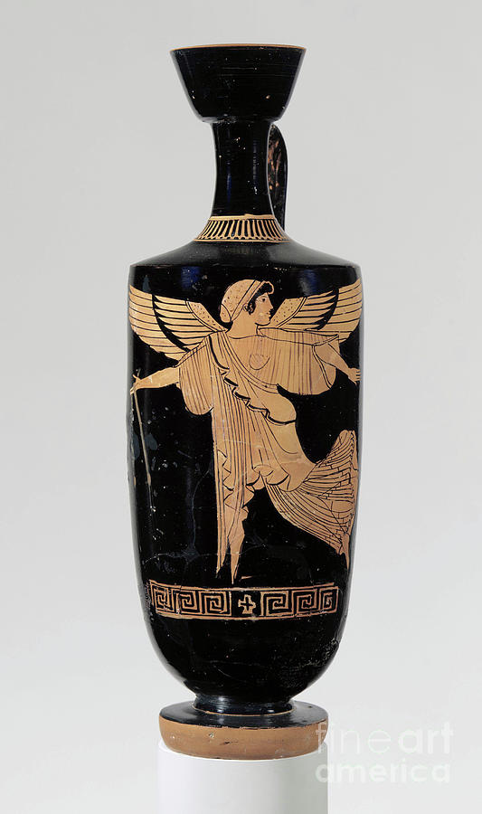 Greek Terracotta Lekythos, c475 BC Photograph by Granger