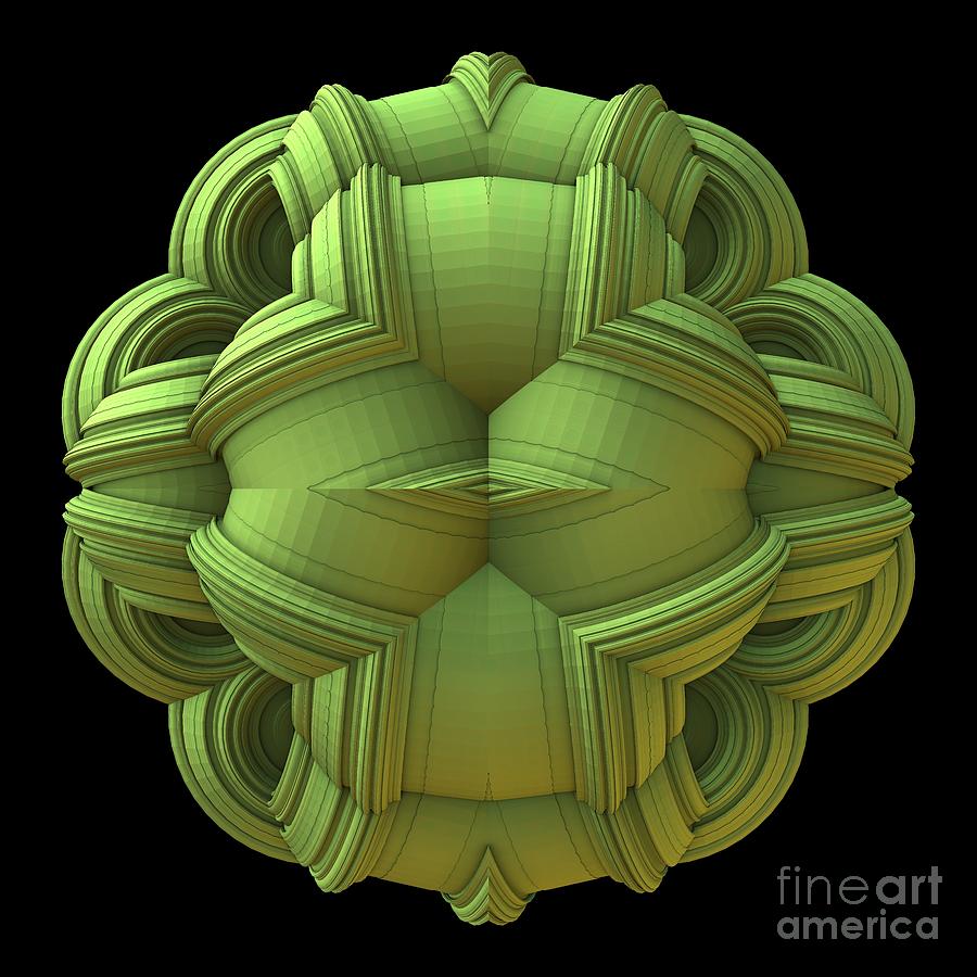 Green 3-d Object Digital Art