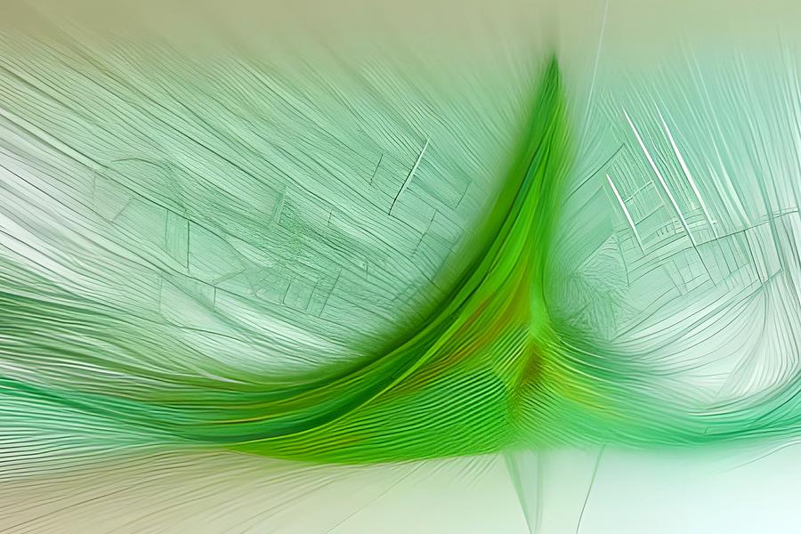 Green Abstract I Digital Art by Beverly Read