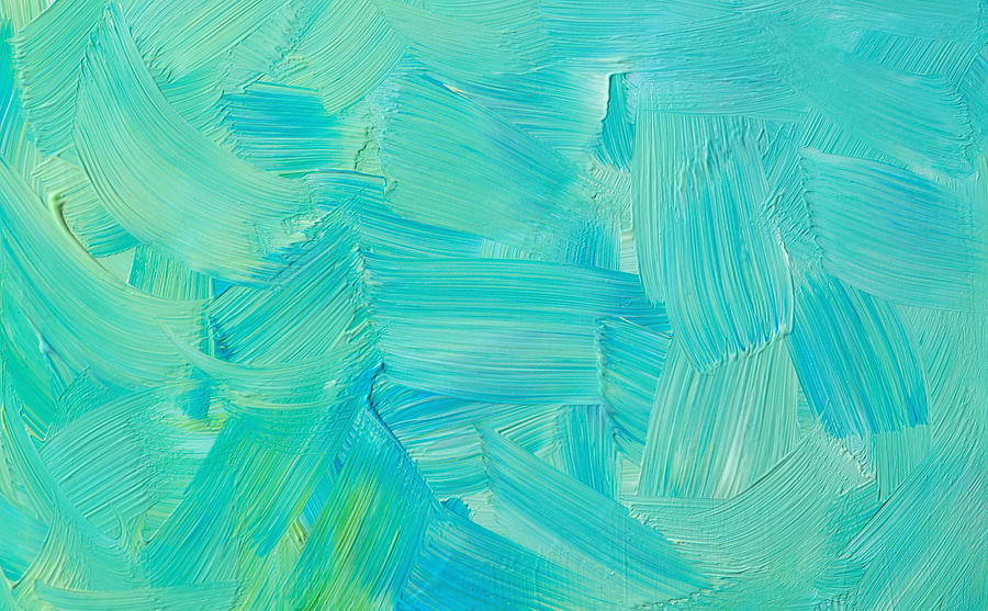 Green And Blue Brush Strokes Painted Abstract Grunge Background Texture Photograph