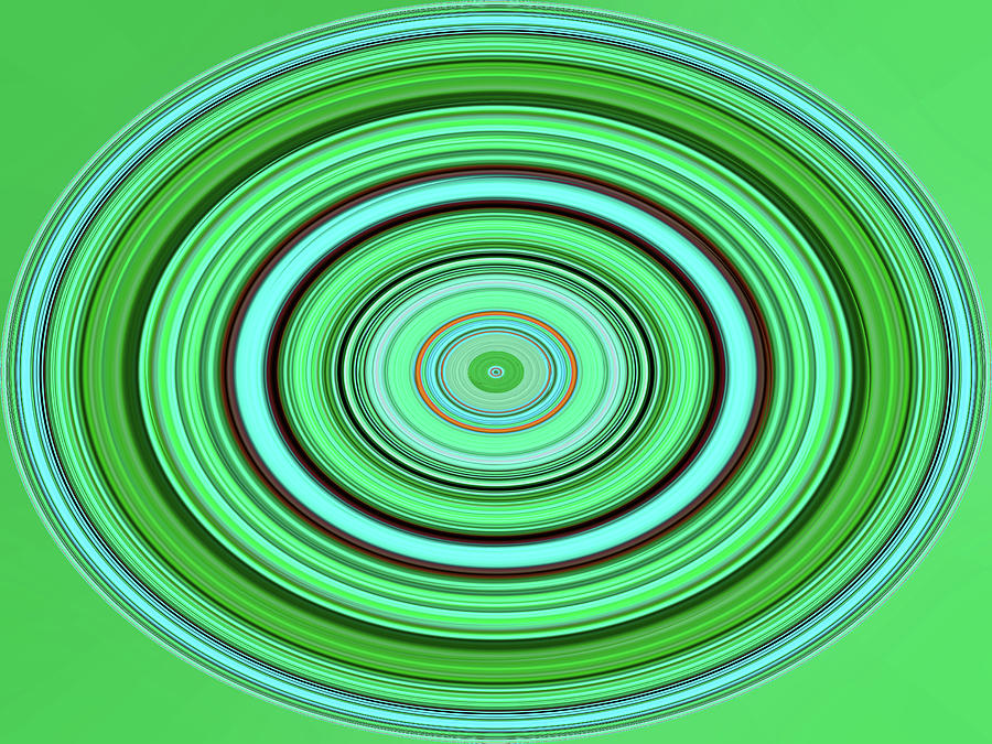 Green And Blue Circles Digital Art by Tom Janca | Fine Art America