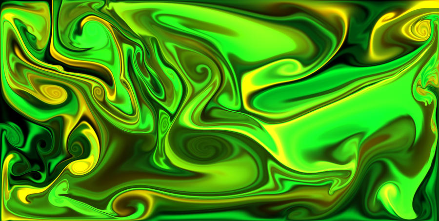 Green and Gold Digital Art by Diane Wolf | Pixels