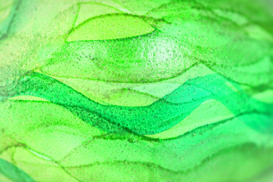 Green And Gold Handpainted Egg Photograph