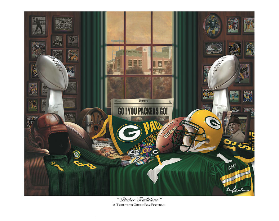 Green Bay Packers Traditions Digital Art by All That Art - Fine Art America