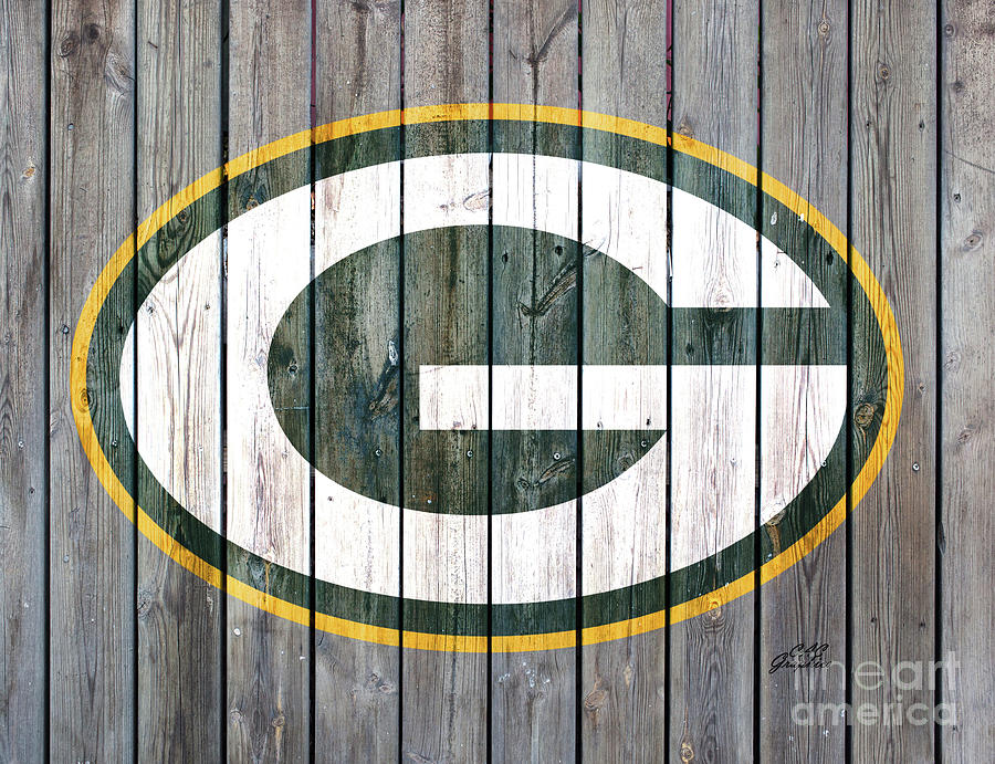 Green Bay Packers Wood Art 2 Digital Art by CAC Graphics