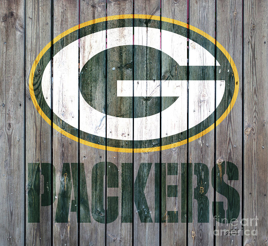 Green Bay Packers Wood Art 3 Digital Art by CAC Graphics