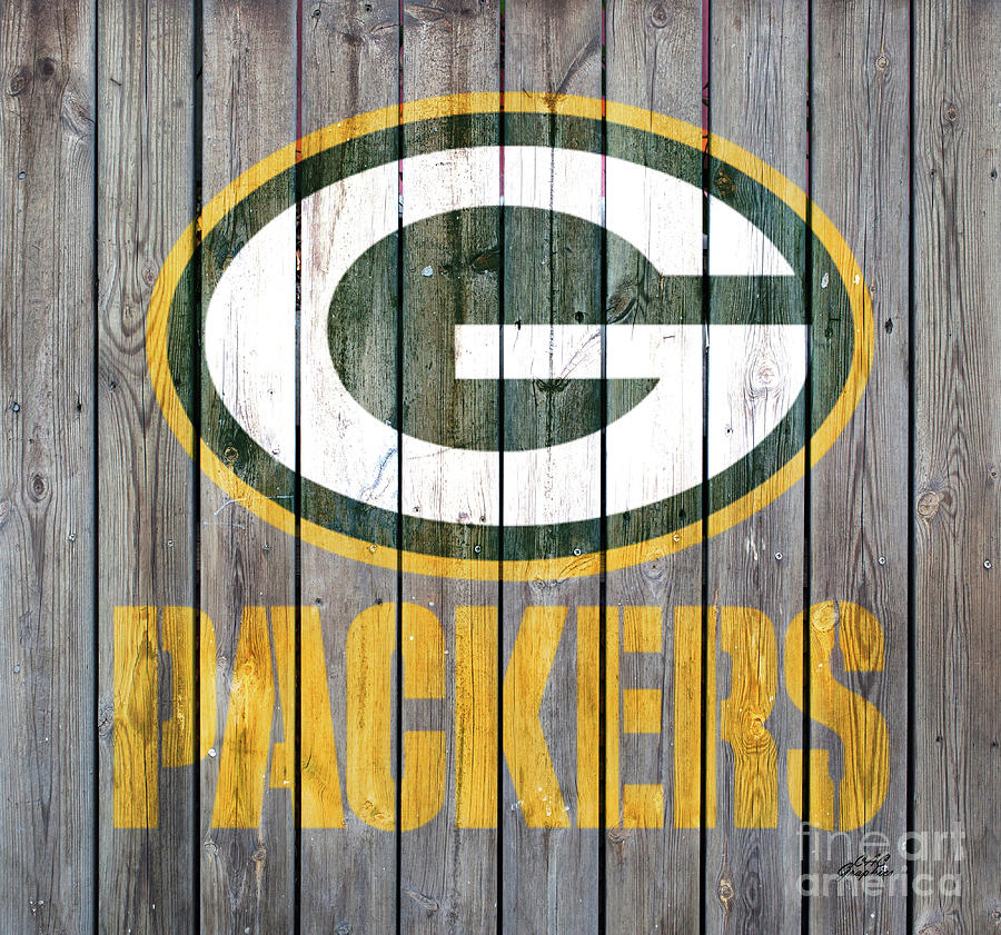 Green Bay Packers Wood Art Digital Art by CAC Graphics
