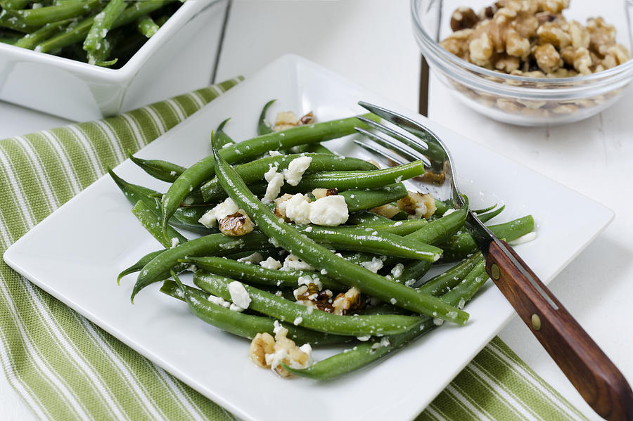 Green Bean Salad with Feta and Walnuts Photograph by Brycia James