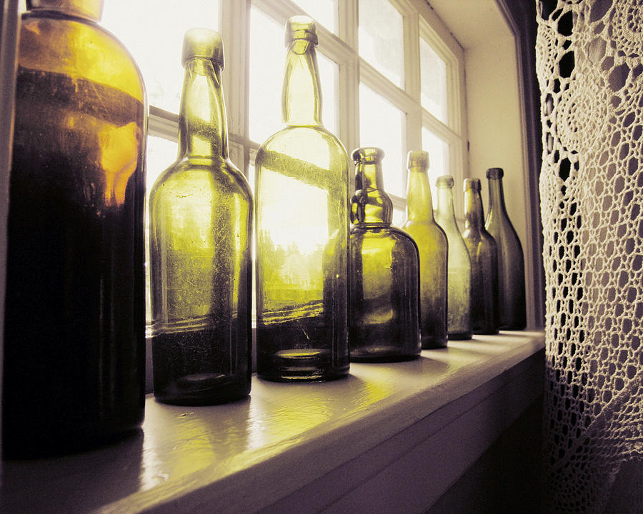 Green Bottles Photograph by Lupen Grainne