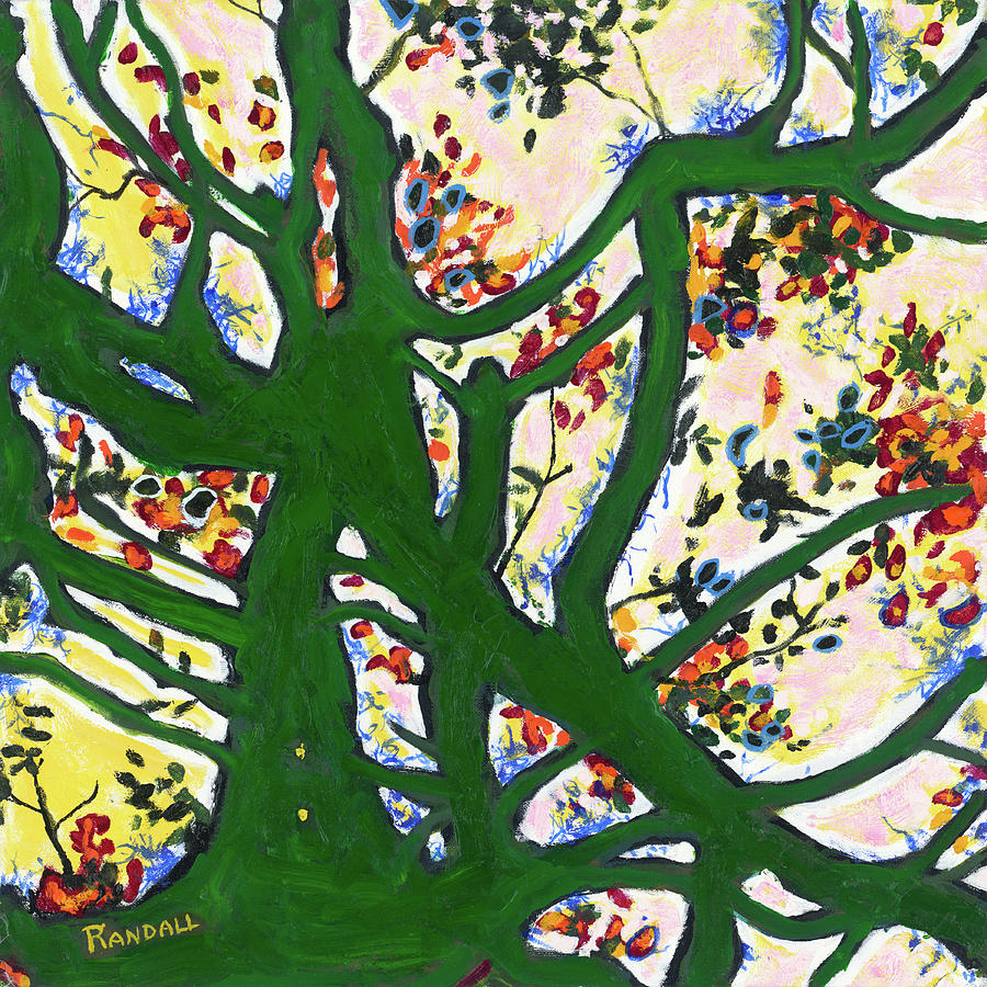 Green Branches Painting by David Randall