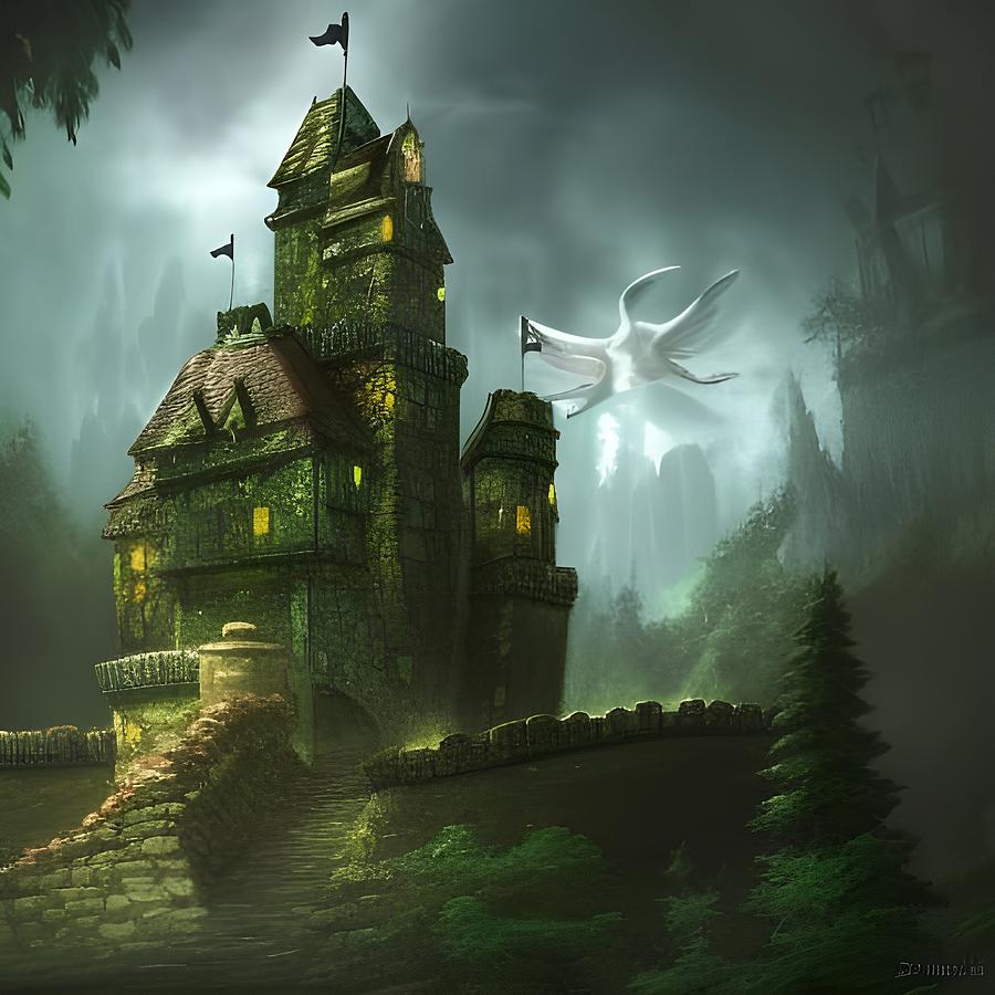 Green castle Digital Art by Josh Silver - Fine Art America