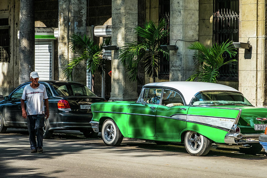 Green Chevrolet on the street. Havana. Cuba Photograph by Lie Yim