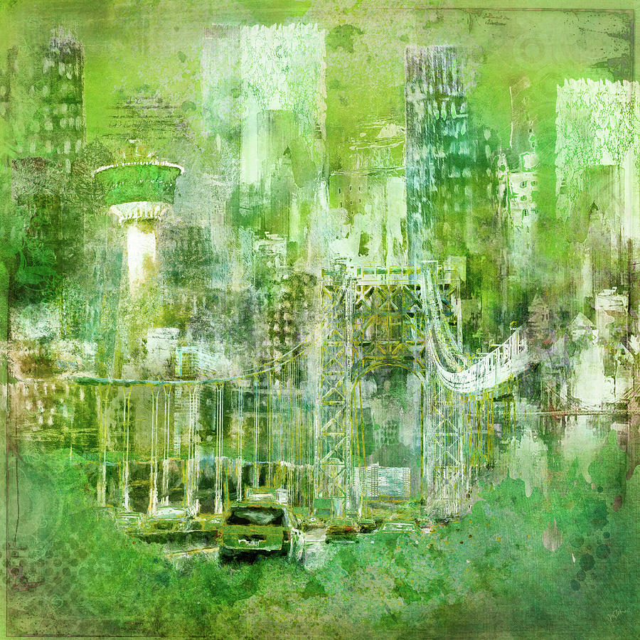 Green City Digital Art by Barbara Mierau-Klein