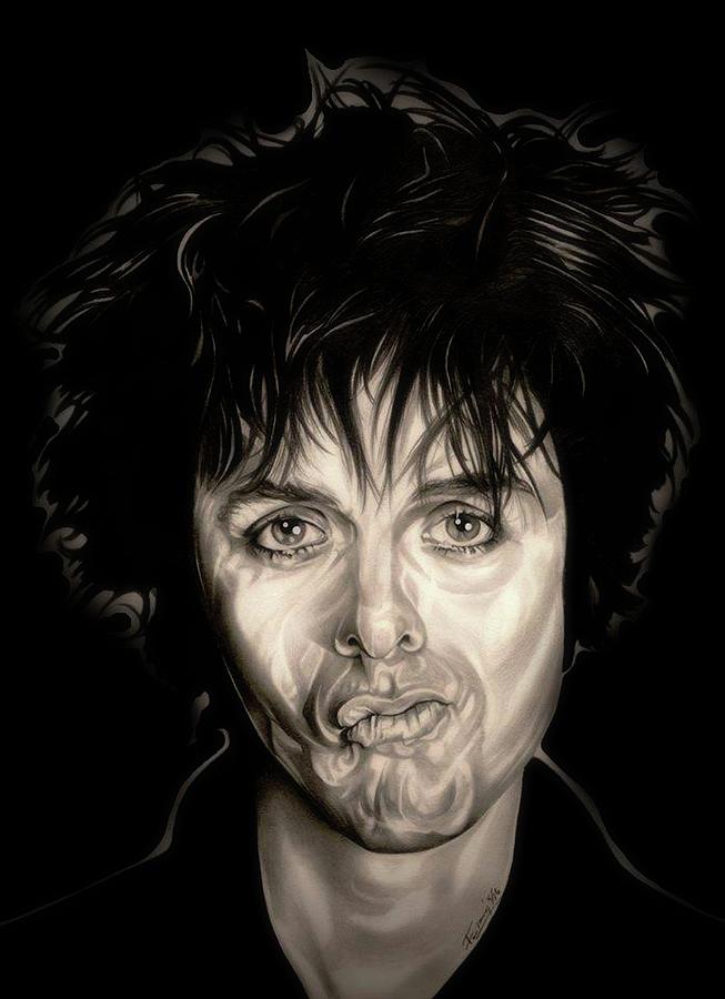 Green Day - Black Back Sepia Edition Drawing by Fred Larucci