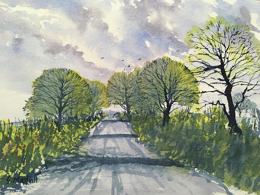 Green Dikes Lane Painting by Glenn Marshall