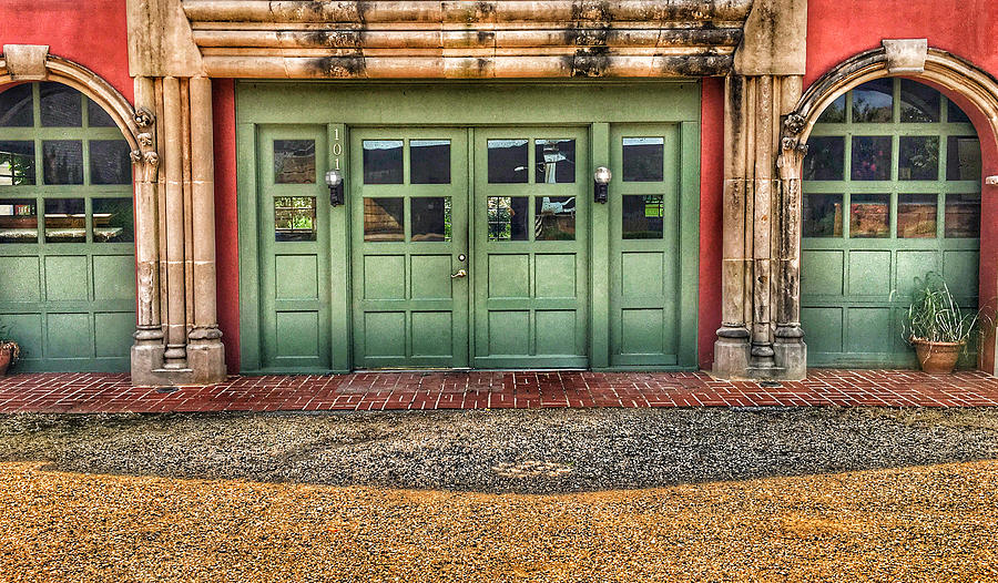 Green Doors in Gordonsville Photograph by Anthony M Davis