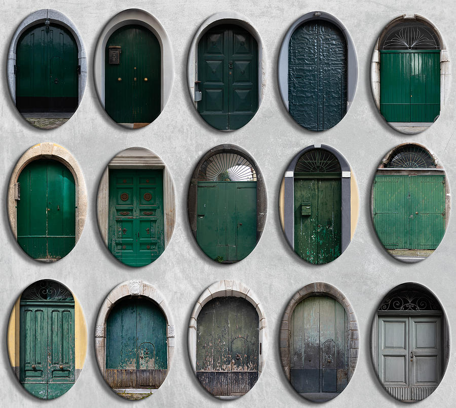 Green Doors Palette Digital Art