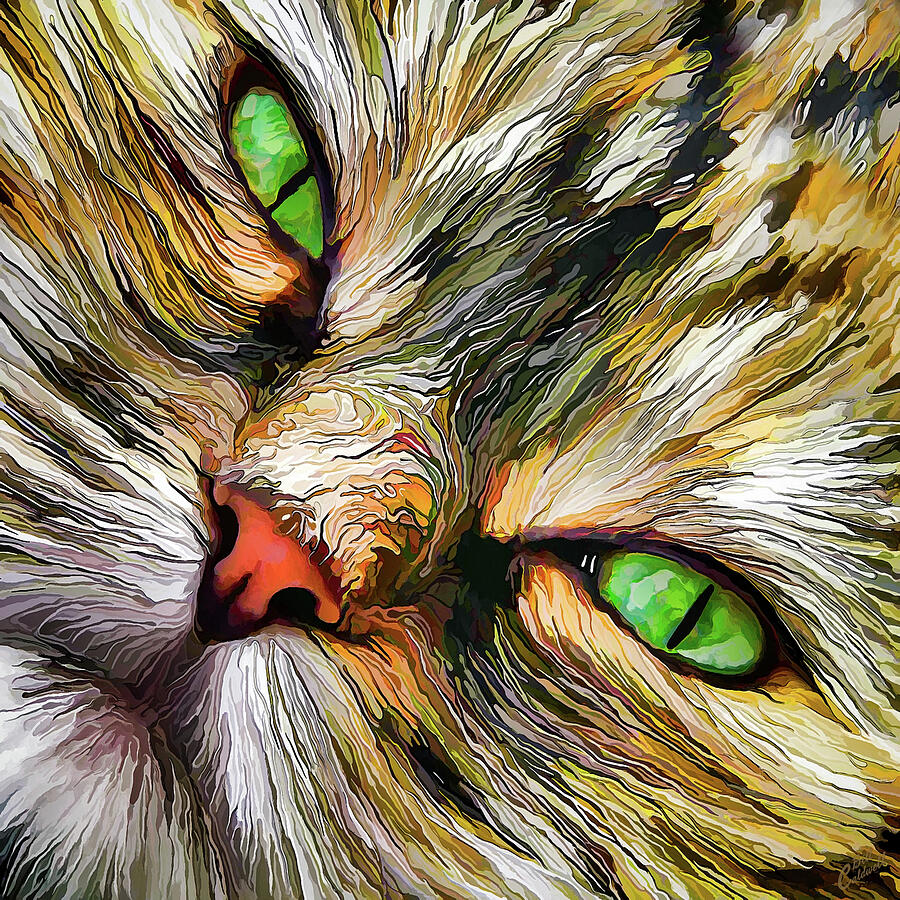 Green-Eyed Tortie Digital Art by ABeautifulSky Photography by Bill Caldwell Green-Eyed Tortie Digital Art by ABeautifulSky Photography by Bill Caldwell