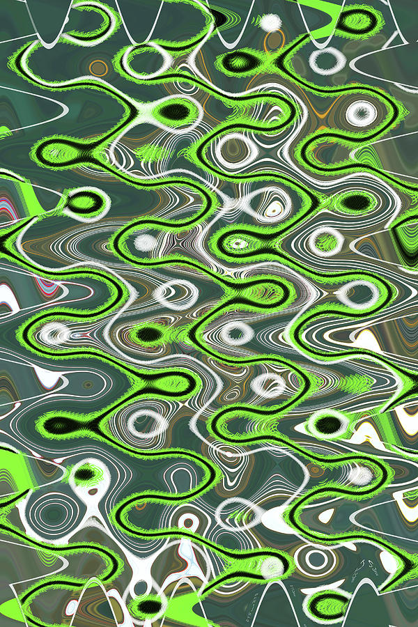 Green Eyes Abstract Digital Art by Tom Janca