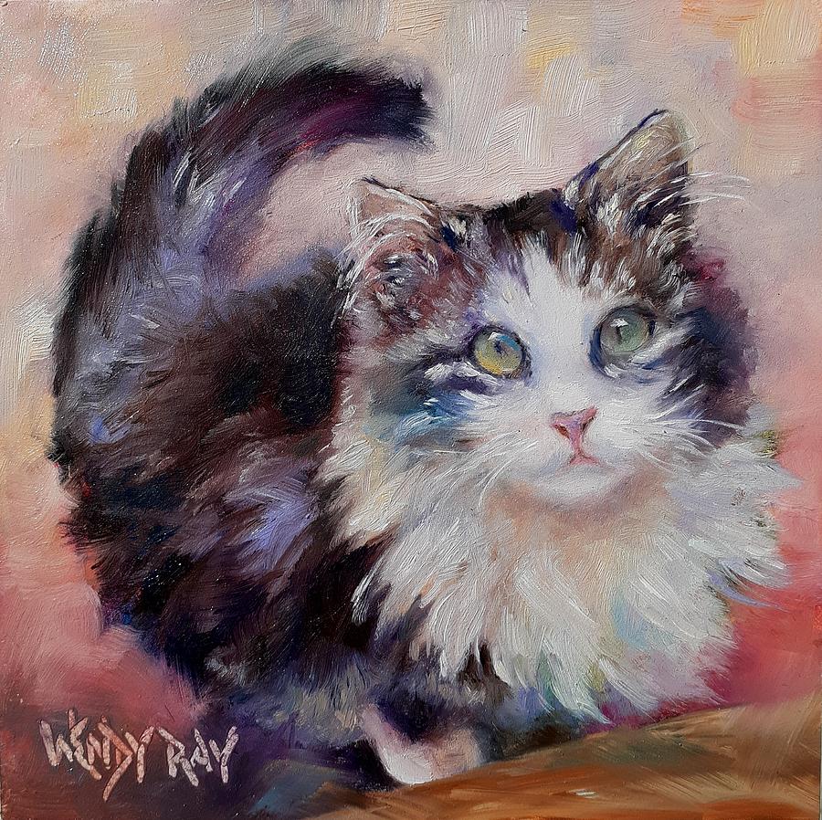 Green Eyes Painting by Wendy Ray
