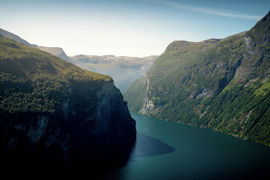 Nature Photograph - Green Fjord Landscape by Nicklas Gustafsson