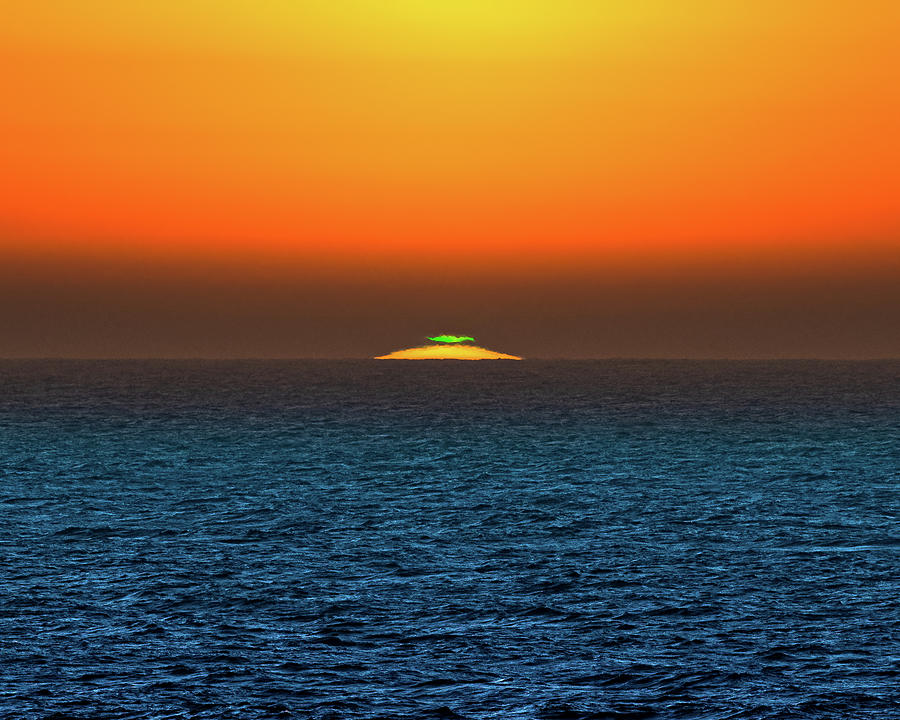 Pirates Of The Caribbean Photograph - Green Flash at Sea I by William Dickman