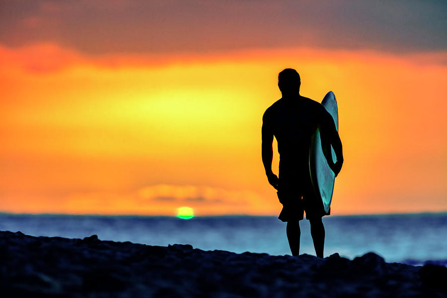 Green Flash Surfer Photograph by Sean Davey