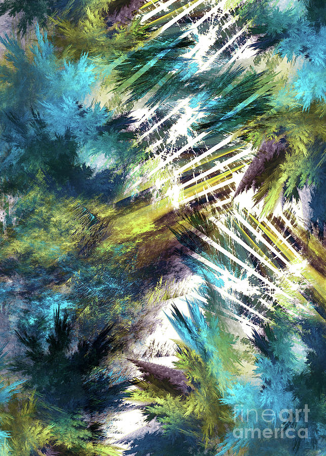 Green Forest #fractals Digital Art by Justyna Jaszke JBJart