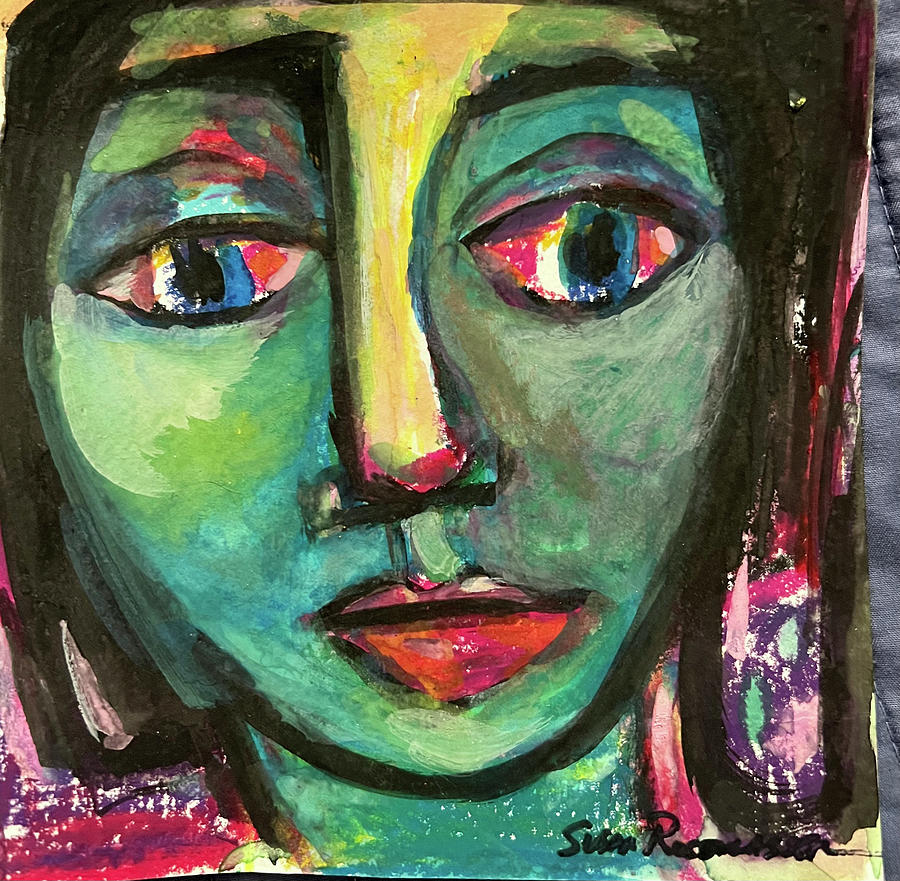 Green girl Painting by Susan Rosenwasser - Fine Art America