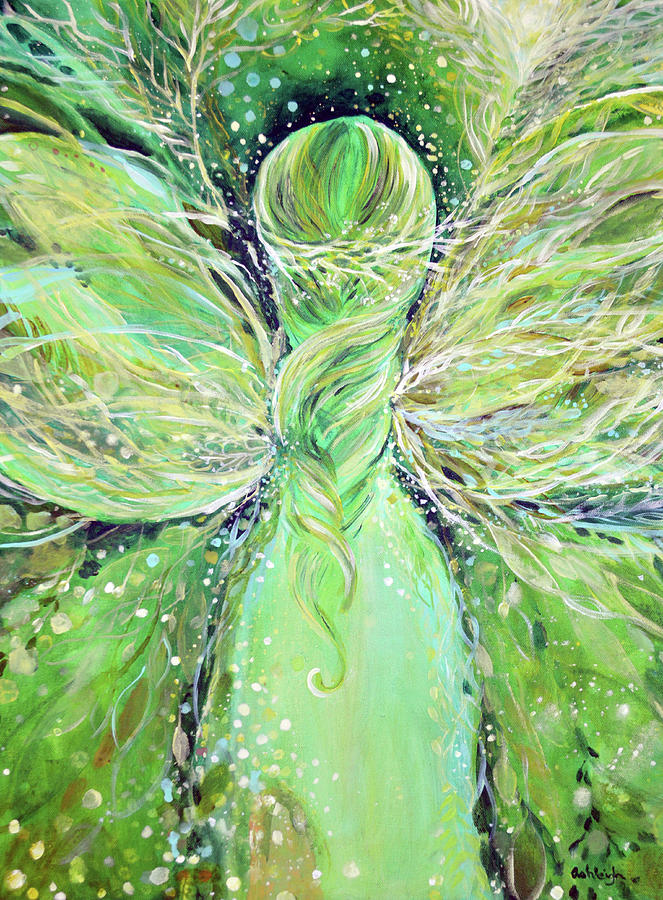 Green Goddess Painting by Ashleigh Dyan Bayer
