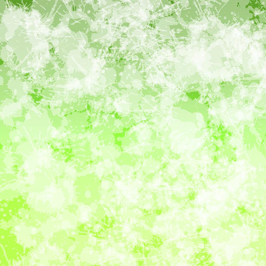 Green Grunge Degraded With White Stains. Digital Art