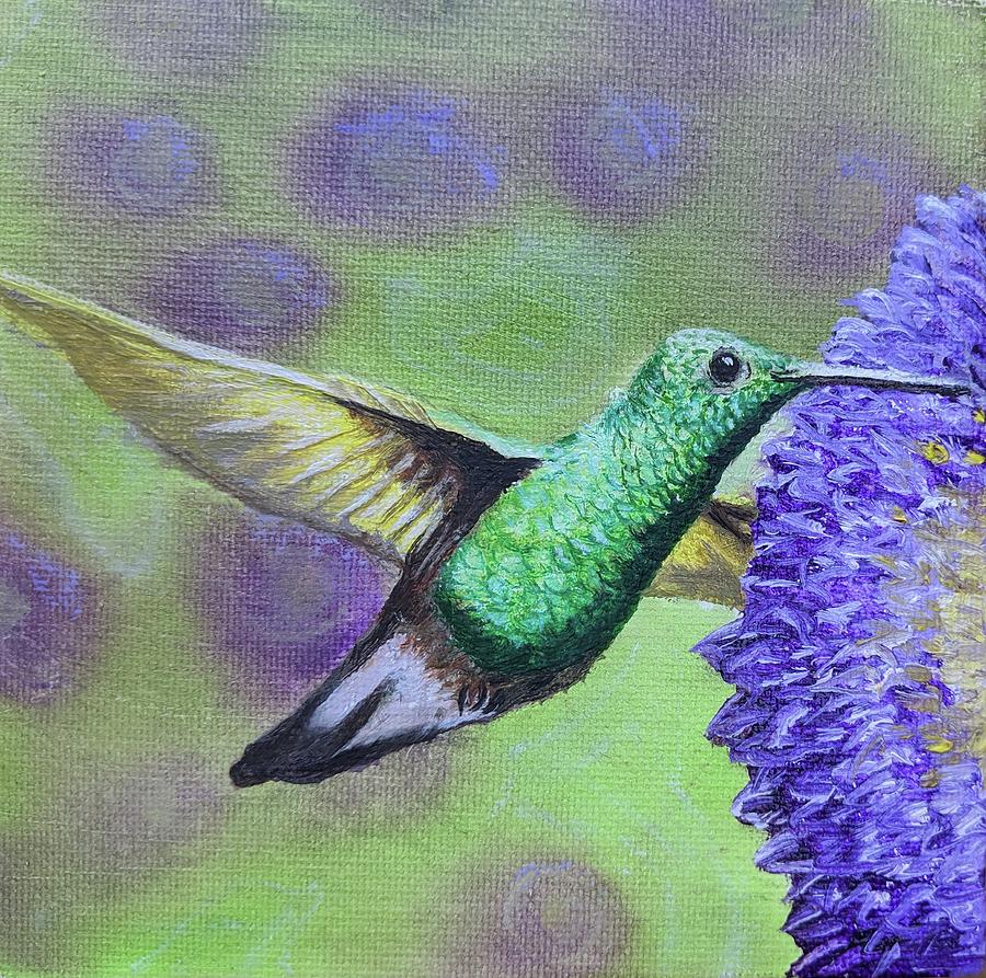 Green Hummingbird Painting by Kevin Daly