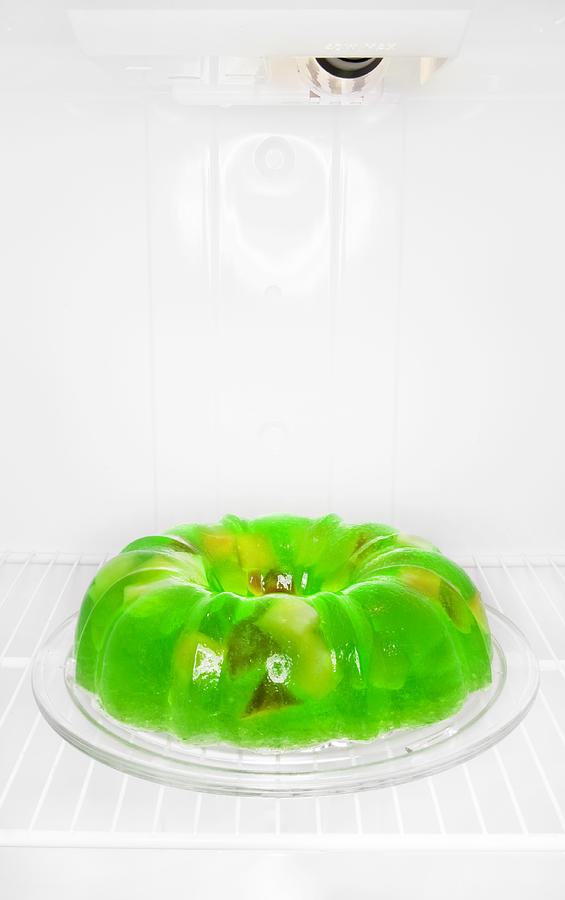 Green Jello Mold in Refridgerator Photograph by Brad Wenner
