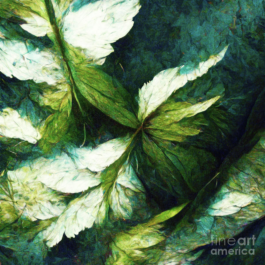 Green Leaves 2 Painting by Tina LeCour