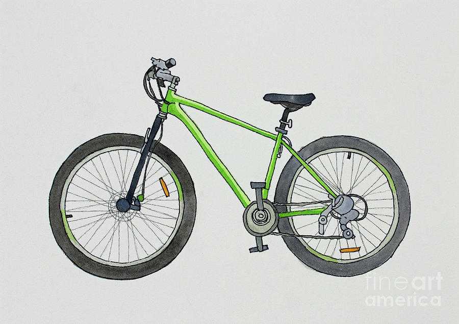 Green Machine Bike Painting by Norma Appleton