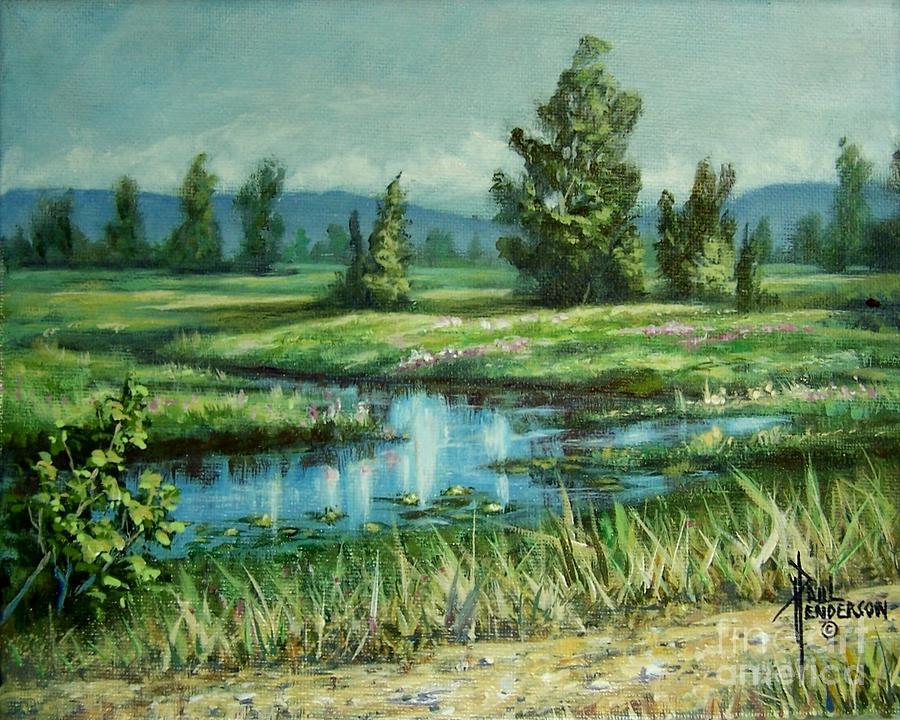 Green Meadow Painting by Paul Henderson - Fine Art America