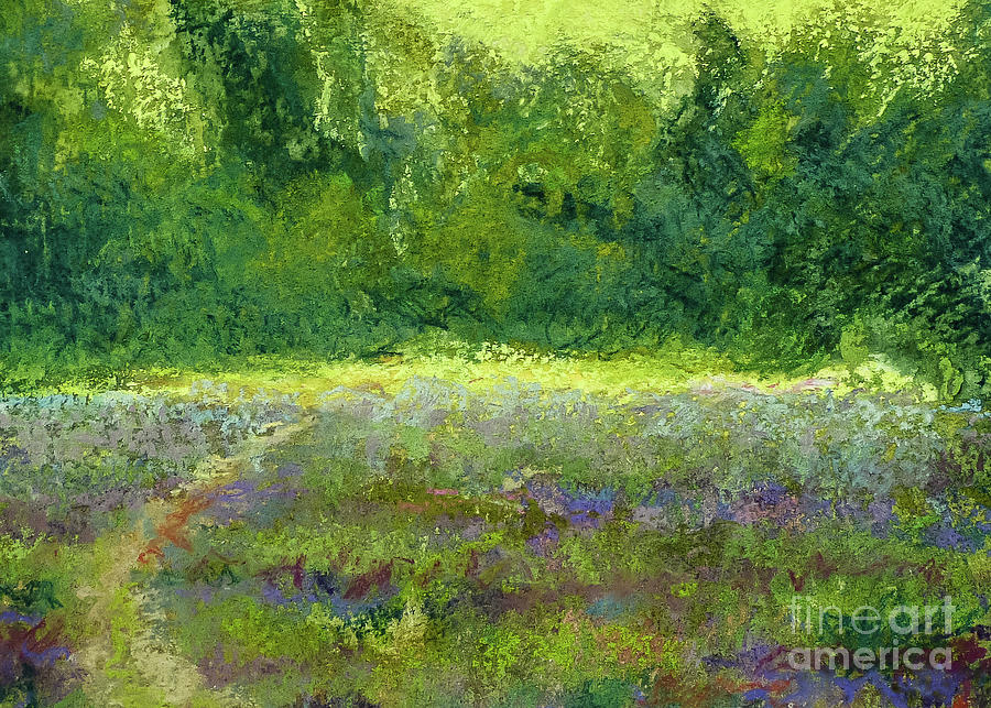 Green Meadow Painting by Susan Cole Kelly Impressions