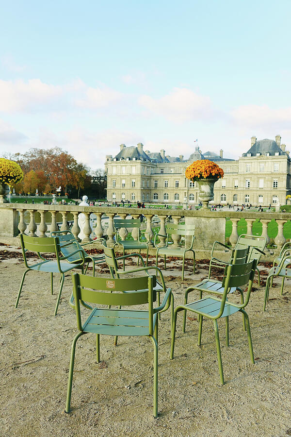 Jardin du Luxembourg green chairs, Paris Photograph by Carolina Reina ...