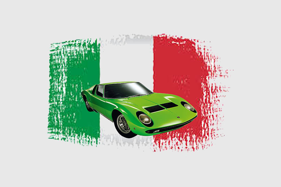 Green Miura Over Flag Digital Art By Alberto Waizel Fine Art America 