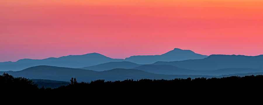 Green Mountain Sunset Panorama 2 Photograph by Alan L Graham