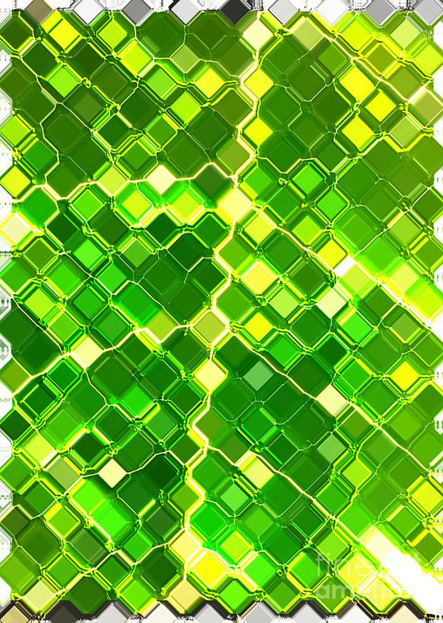 Green, Natural, Tile, Digital Art by Scott S Baker