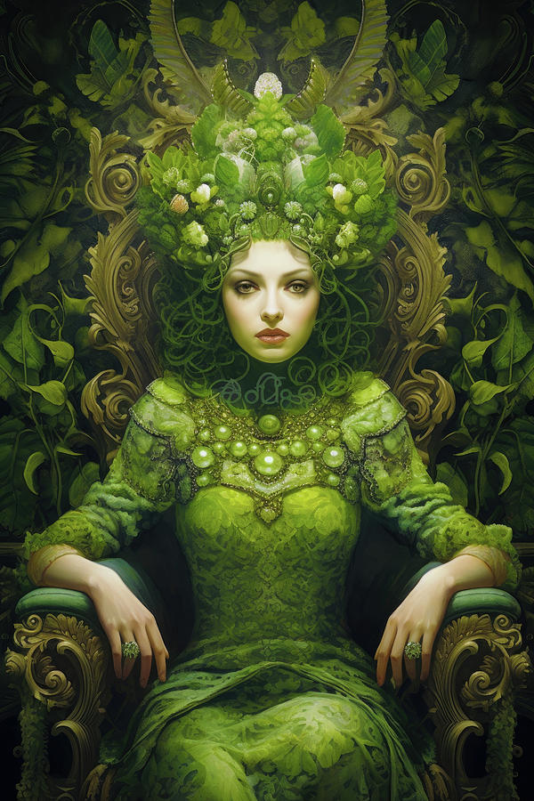 Green Nature Queen 01 Digital Art by Matthias Hauser