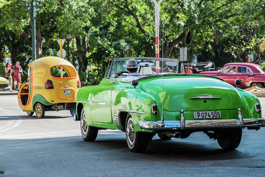 Green old Chevrolet. Havana. Cuba. Photograph by Lie Yim
