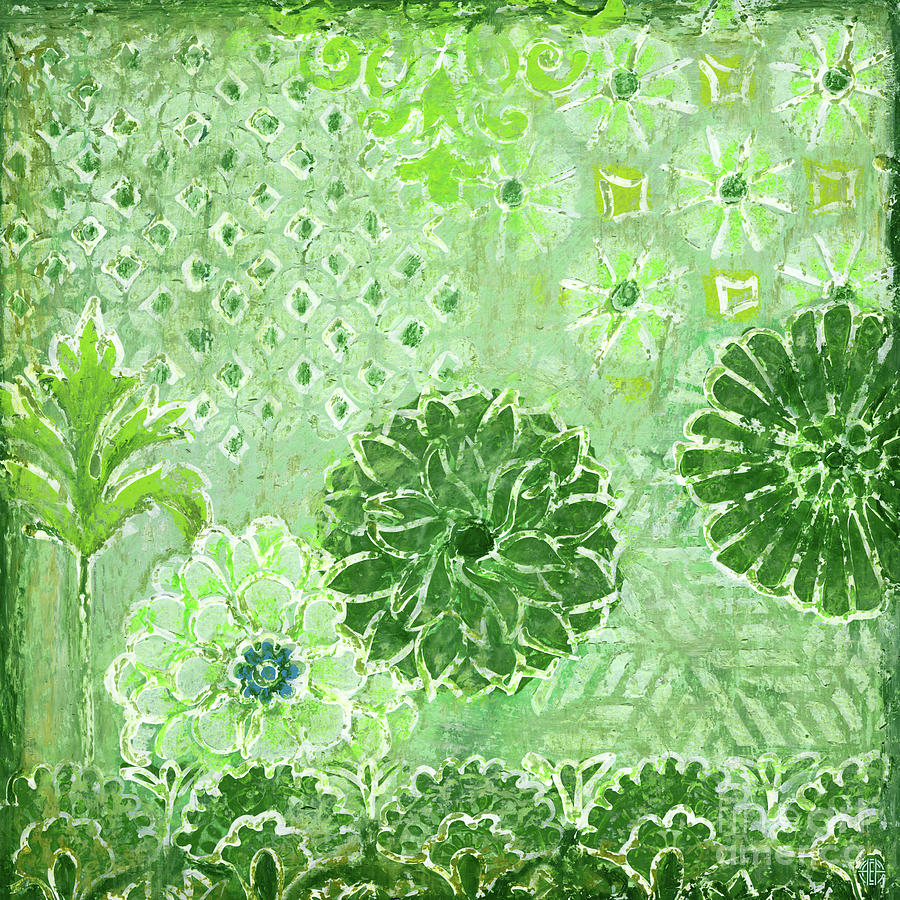 Green Optimism  Painting by Amy E Fraser