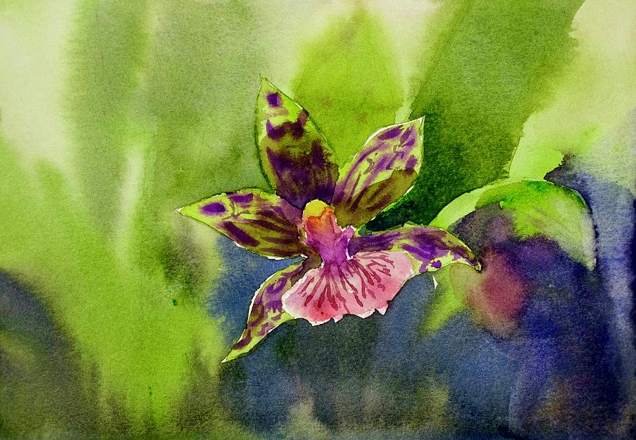 Green Orchid Painting
