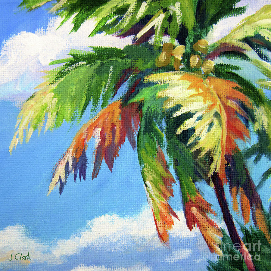 Green Palm  Painting by John Clark