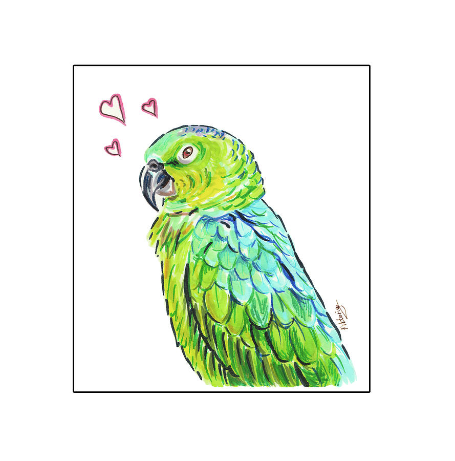 Green Parrot Sitting Coloring Page for Kids - Free Parrots Printable  Coloring Pages Online for Kids - ColoringPages101.com | Coloring Pages for  Kids
